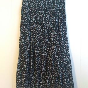Blue and White Polka-Dot Skirt